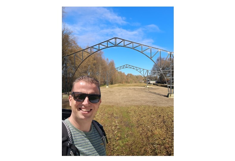 Gert Stymans aan het Grensstation in Weelde