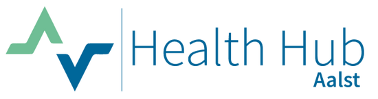 Logo health Hub Aalst contouren Blauw