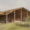 Een render van het project Natuurboerderij Bos t'Ename.