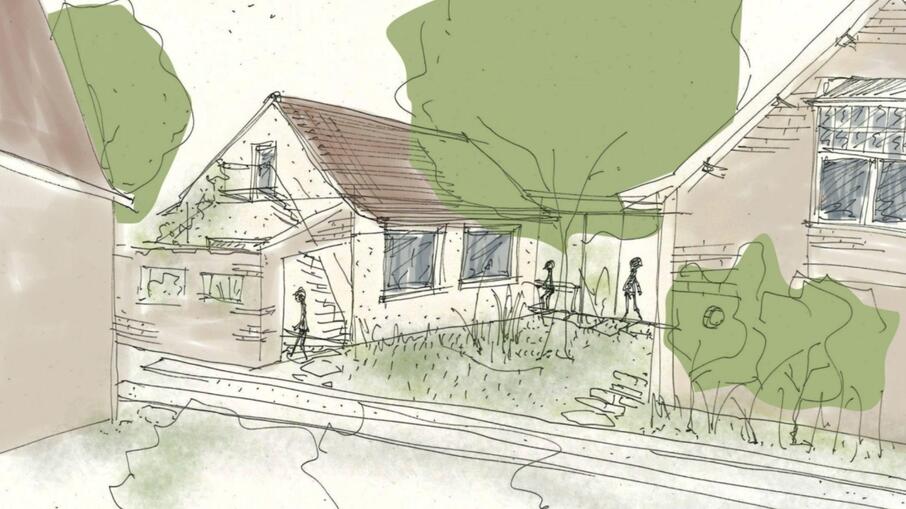 Een render van het project KiemKracht.