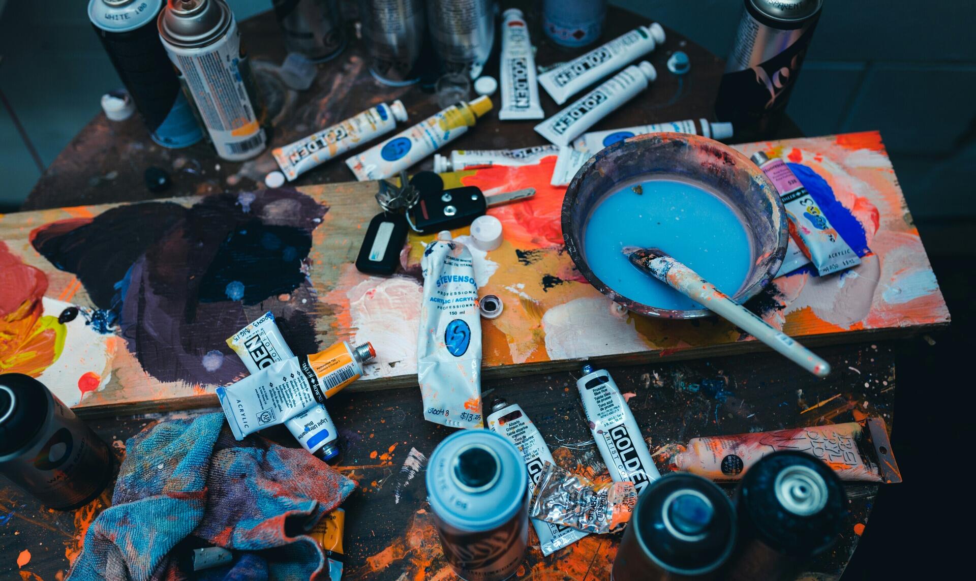 Stockfoto Mural art supplies wemeldinge