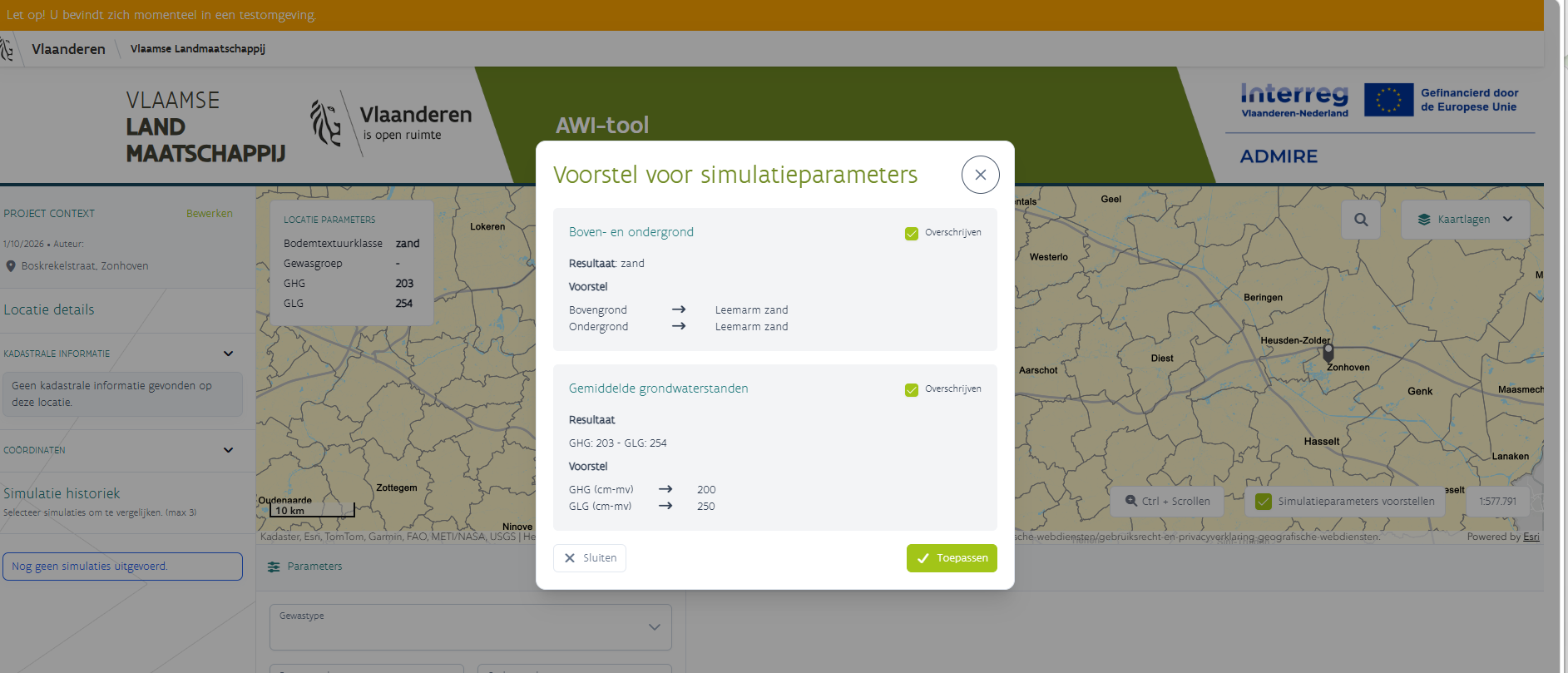 AWI-tool (c) Vlaamse Landmaatschappij