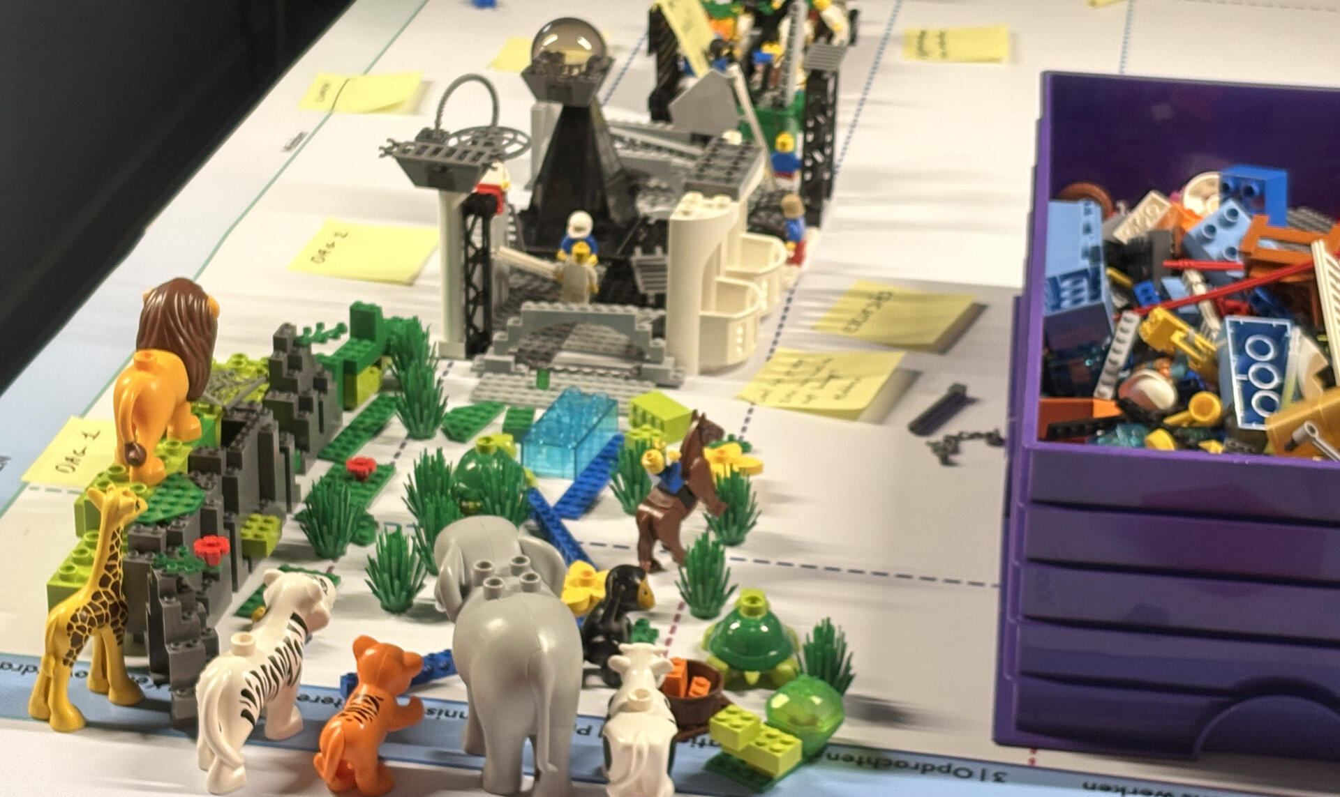 Lego opstelling leeromgeving